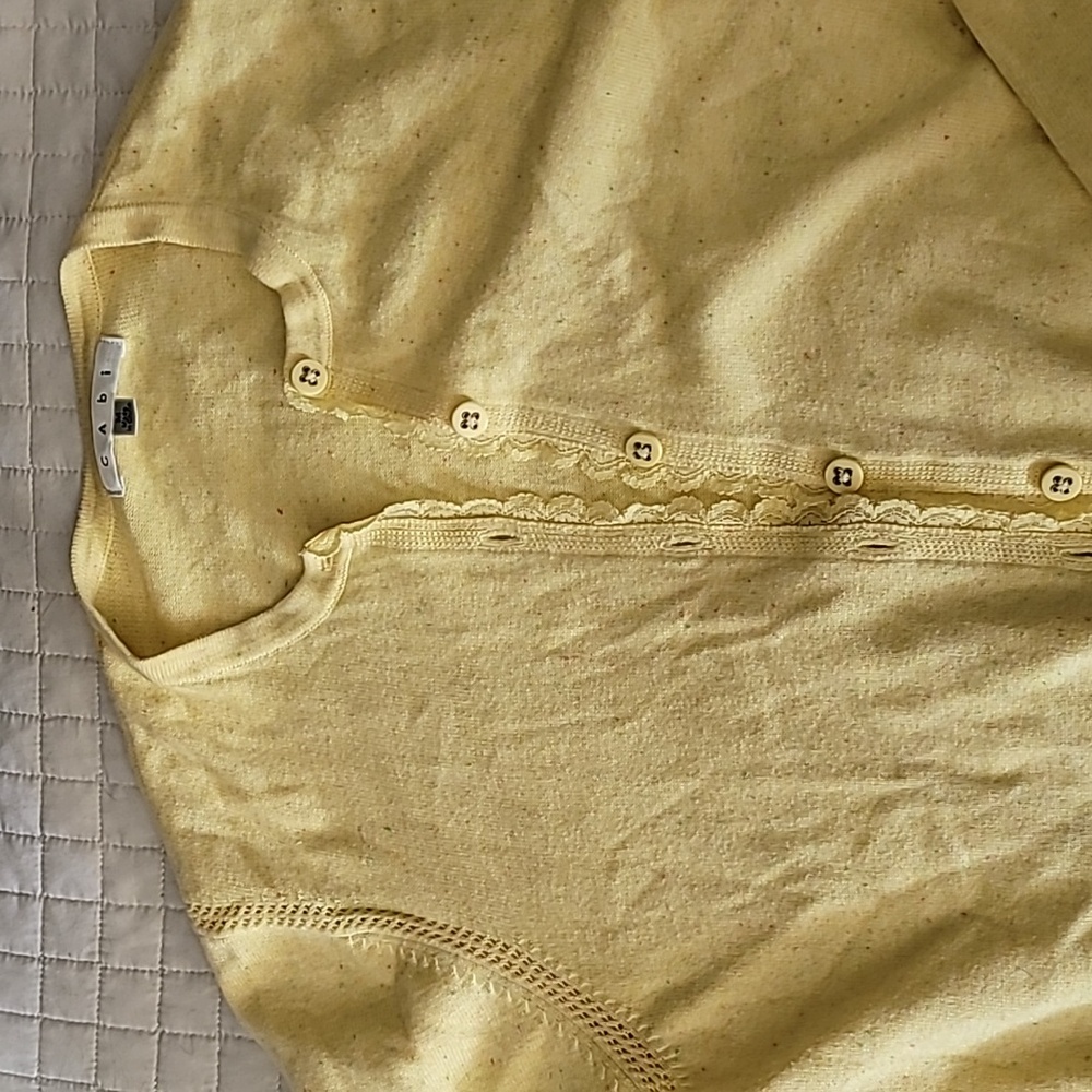 Yellow cardigan